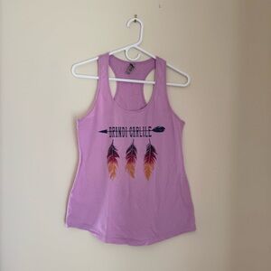 Brandi Carlile Purple Feather Tank Top - M